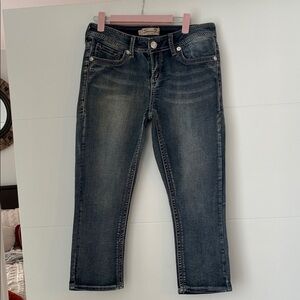 7 For All Mankind Dark Wash Cropped Jeans